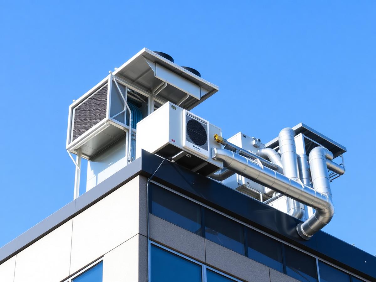 HVAC work by R.K Rout & Co. — Rooftop HVAC plant and ducting installation