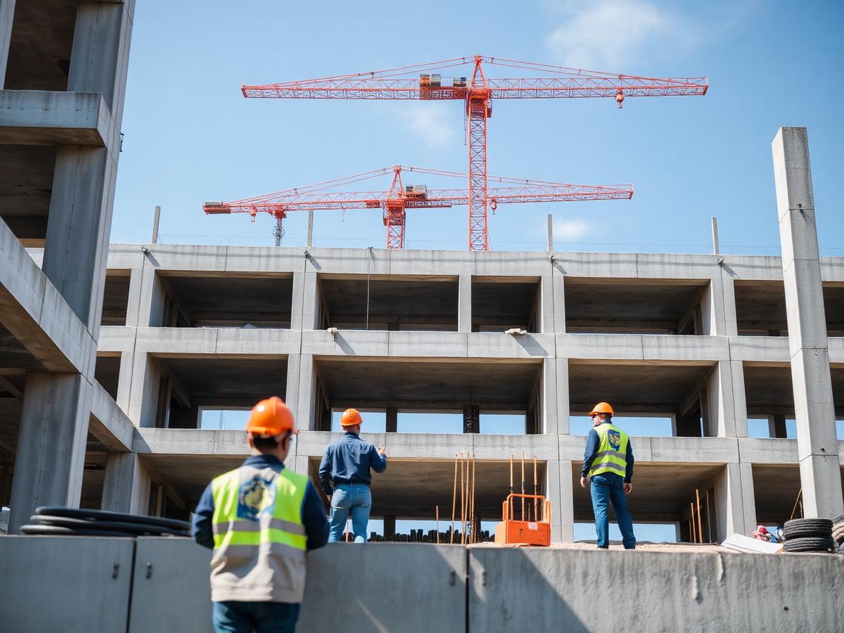 Industrial Project work by R.K Rout & Co. — RCC structure works progressing on an industrial site