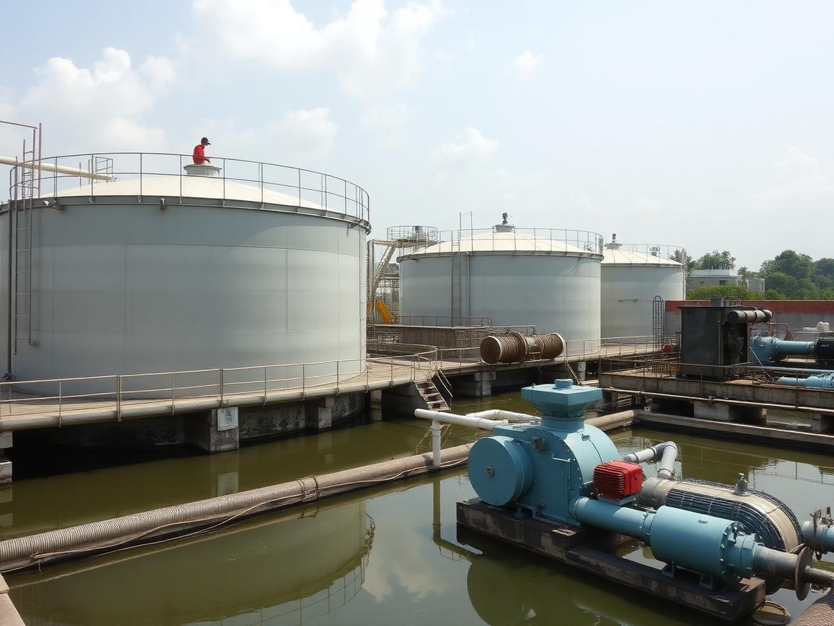 STP work by R.K Rout & Co. — Sewage treatment plant aeration tanks and blower units